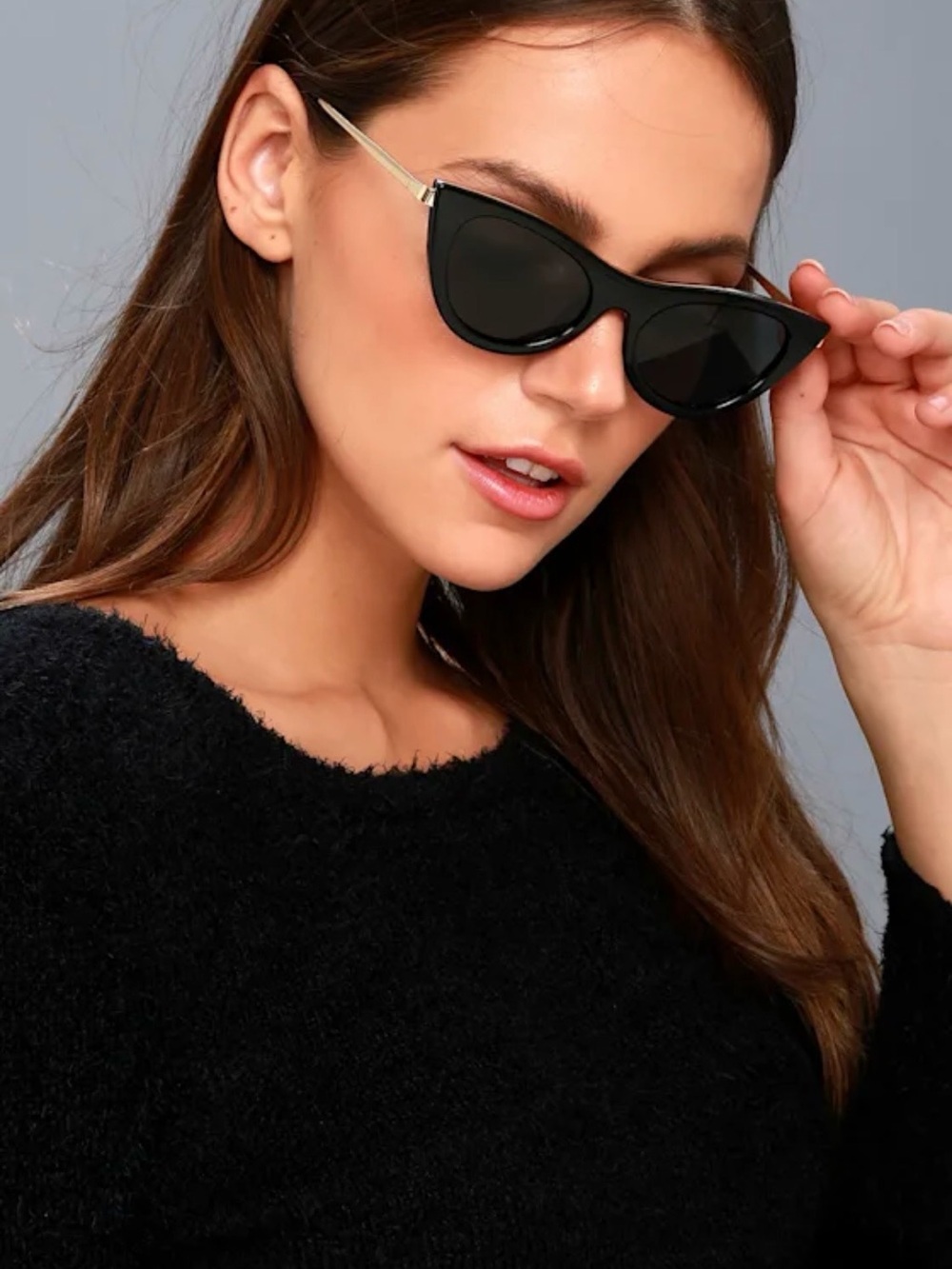 Enchantress Black Cat-Eye Sunglasses